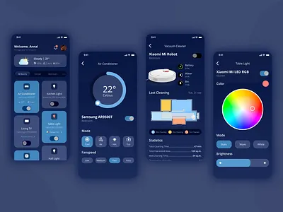 Smart Home App Concept 3d animation app branding design graphic design homekit illustration logo smarthome ui