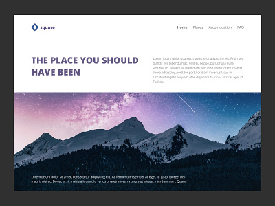 SKY EXPLORATION WEBSITE adventure design landing page landscapes mountains nature sightseeing sky star tours ui ux web