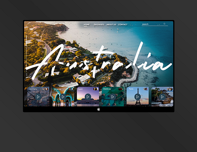 Travel Site Concept. austrailia branding country design explore flat graphic design illustration logo minimal pairs travel typography ui ux wanderlust web website