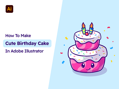 #CatalystClass Cute Birthday Cake🎂 birthday birthday cake cake candle cherry cooking cute dessert face fire food icon illustration logo party rainbow sketch snack step by step tutorial