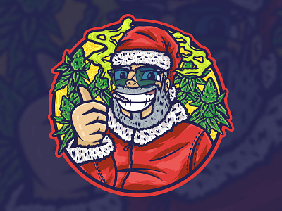 santa weed consept apparel design design graphicdesign illustration merchandise merchandise design