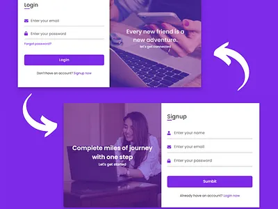 Login and Registration Form in HTML CSS css form form design html css responsive form signup form signup page