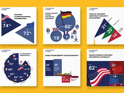 Transatlantic Trends 2021 content dataviz infographic instagram social media