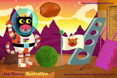 Late Summer Promotion. Cats on Mars design digital humor humorous illustration joe rocco kids whimsical