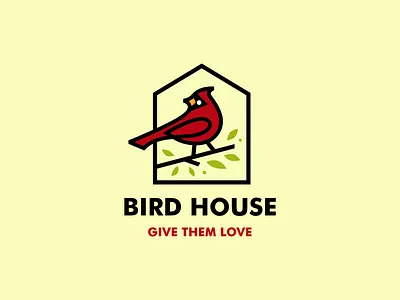 Bird House Logo Design brand brand identity branding branding design design flat illustration illustrator logo logo design logomark logos logotype minimal tech