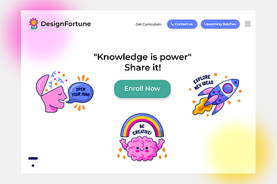 Design Fortune- An online platform for UI/UX design course 3d adobe xd animation app branding design figma glass effect graphic design illustrator logo motion graphics typography ui ui design uidesign uiux ux web website