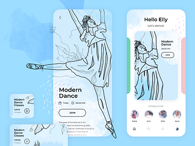 Dancing iOS App app dance icons illustration ios iphone line line illustration logo pictogram ui women