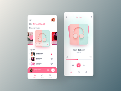 New Music App Concept - Light app app design branding design inspiration music sound spotify ui ux ux ui ux design