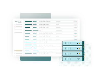 Dashboard Server cloud dashboard illustration server