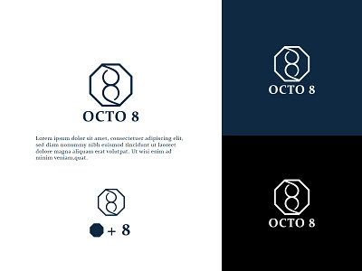 octo 8 8 branding creative creative design design graphic design illustration logo logo design minimal logo minimalist octo simple ui vector