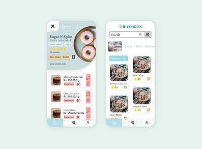 A food oredering app UI app design minimal web xd xd design