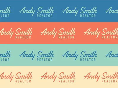 Andy Smith Rebrand branding lettering logo real estate realtor realtor logo rebrand script summer