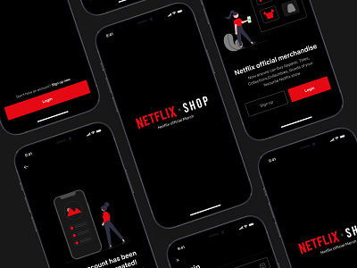 Netflix Shop App UI Concept design figma minimal mobileapp mobiledesign netflix productdesign ui uidesigner uiux ux