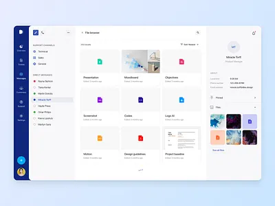 File Manager on chat app admin admin dashboard admin templates analytics calendar chart kit chat dark dashboard design system e commerce email figma file manager graph light project management task board timeline ui kit