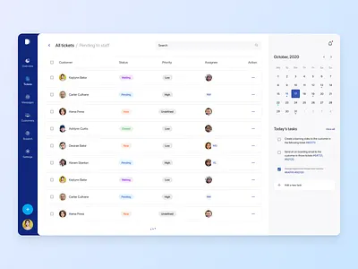 Table, customer list dashboard analytics app bootstrap chart dashboard design design system desktop app figma graph interface react saas ui ui kit ux web app