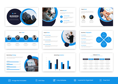 Business Presentation slides template and page layout branding graph