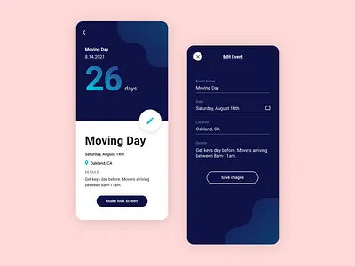 Countdown app branding dailyui design typography ui ux