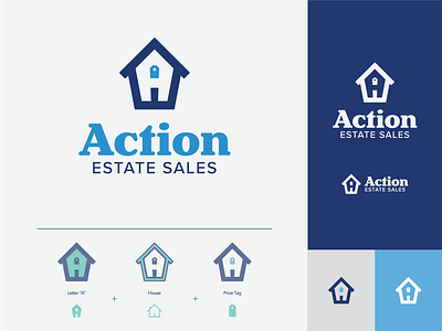 Action Estate Branding a action branding design graphic design icon letterform logo logo design mobile sales typography vector web design