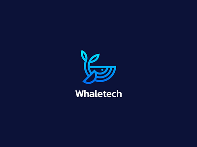 Whaletech logo concept brand branding design graphic design illustration logo motion graphics ui ux vector