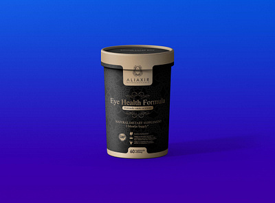 CBD Round Box Mockup box branding capsules cbd dietary eye health mockup new supplements