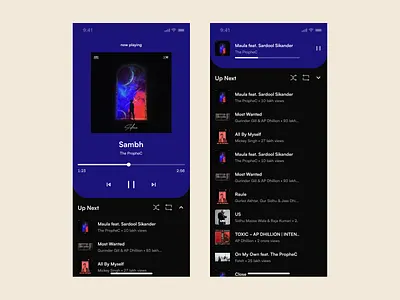 Youtube Music dark dark ui musicplayer