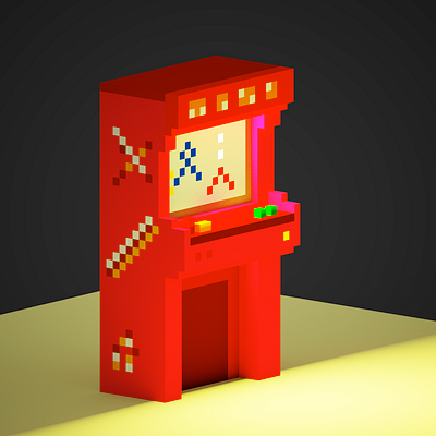 Arcade Machine design illustration magicavoxel pixelart