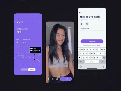 Shiba App app chart design finance iphone ui video