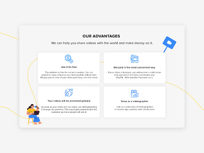 Our Advantages design figma landing page ux web design