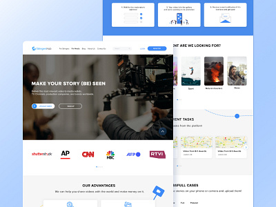 StringerHub — Landing Page design figma landing page ui uiux ux video platform web design