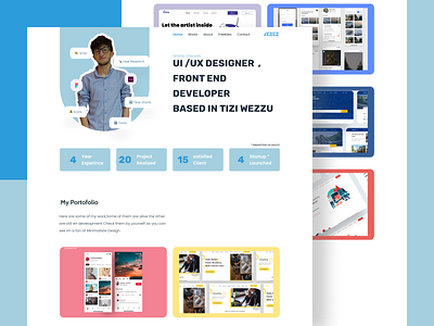 Hmimi - Personal Website UI UX Portfolio branding clean flat landing page personal personal portfolio portfolio ui