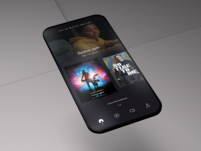 Movie Theatre app c4d cinema cinema4d concept design film iteration mobile movie netflix test ui