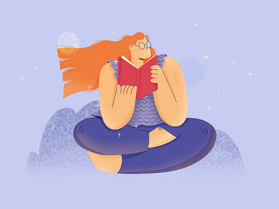 Reading in the clouds book app book illustration book shop book website bookshop character design ebook flat reading illustration kindle library read a book reading