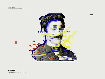 Colonel Aureliano Buendia Collage Art collage collage art collageart creative design graphic design history