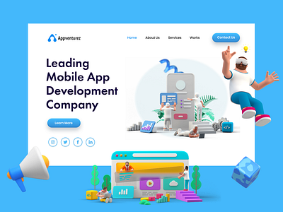 Appventurez Mobitech 3d animation branding design graphic design illustration logo motion graphics typography vector