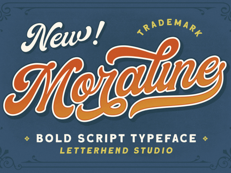 Moraline - Bold Script Typeface ligature font