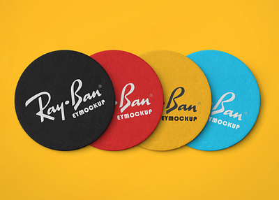 Colorful Coaster Mockup Collection coaster collection colorful design free illustration latest logo mockup premium psd