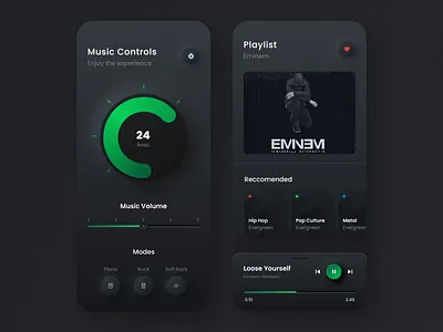 Music Player App neumorphic ux