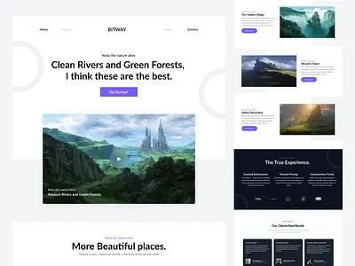 BITWAY - Landing Page. ✨ 3d animation app branding design designing dribbble graphic design icon illustration logo minimal motion graphics popular trending typography ui ux vector web