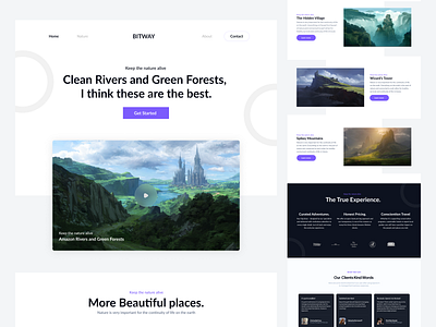 BITWAY - Landing Page. ✨ 3d animation app branding design designing dribbble graphic design icon illustration logo minimal motion graphics popular trending typography ui ux vector web