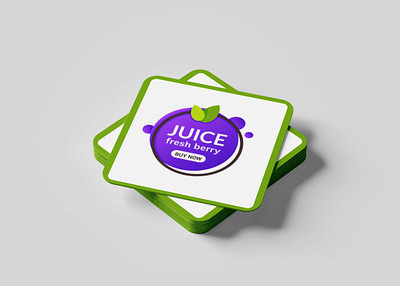 New Square Juice Coaster Mockup coaster design free illustration juice latest logo mockup new premium psd square