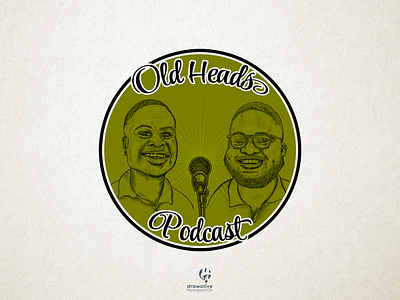 Podcast Portrait Logo 3d animation branding classic custom type design graphic design illustration logo logo design motion graphics podcast portrait ui vector vintage design