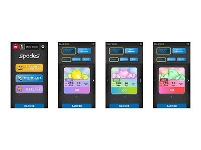 New Lobby app design euchre game games home illustration interface lobby mode options screen selection settings ui