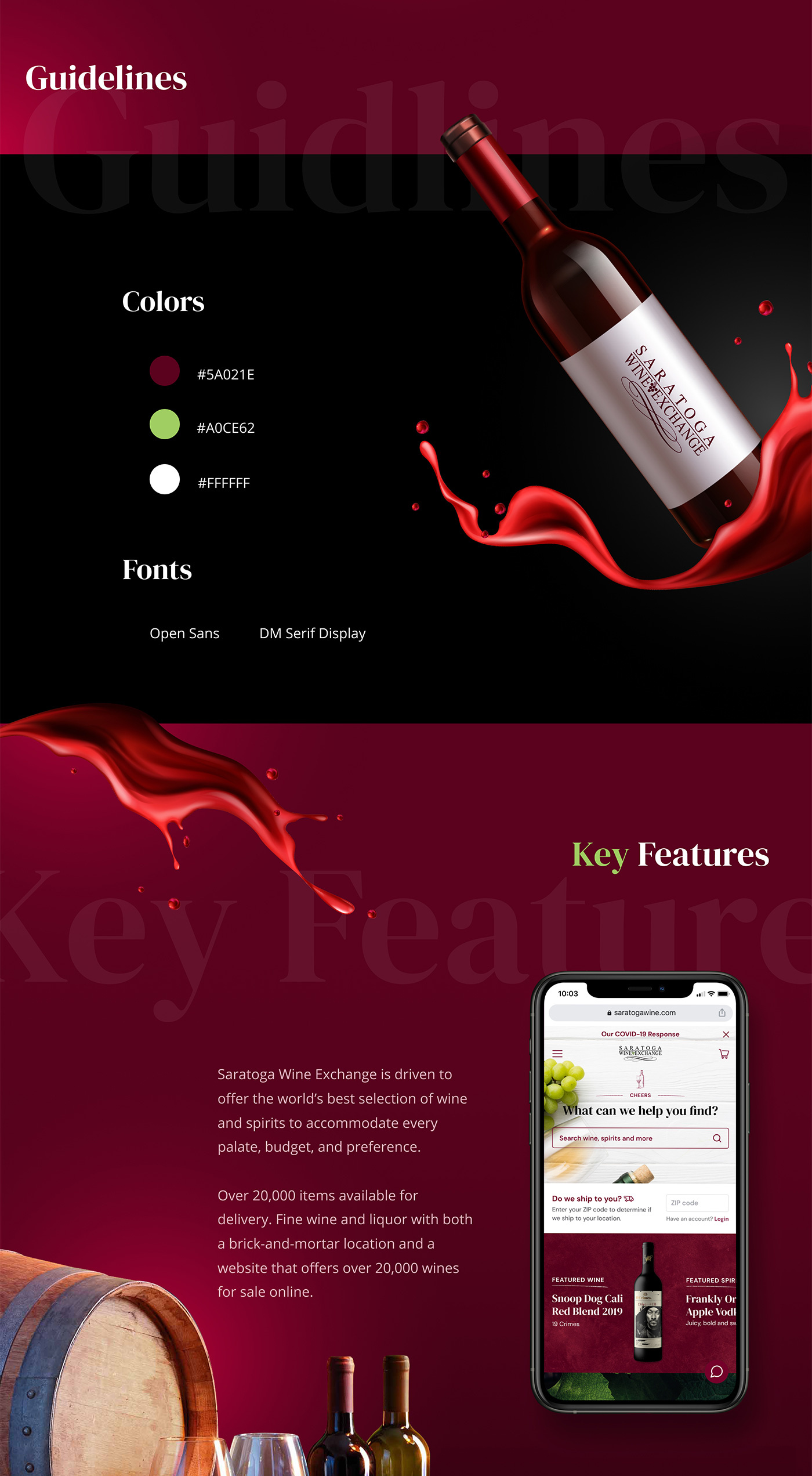 Saratoga Wine Exchange by UX Pros on Dribbble