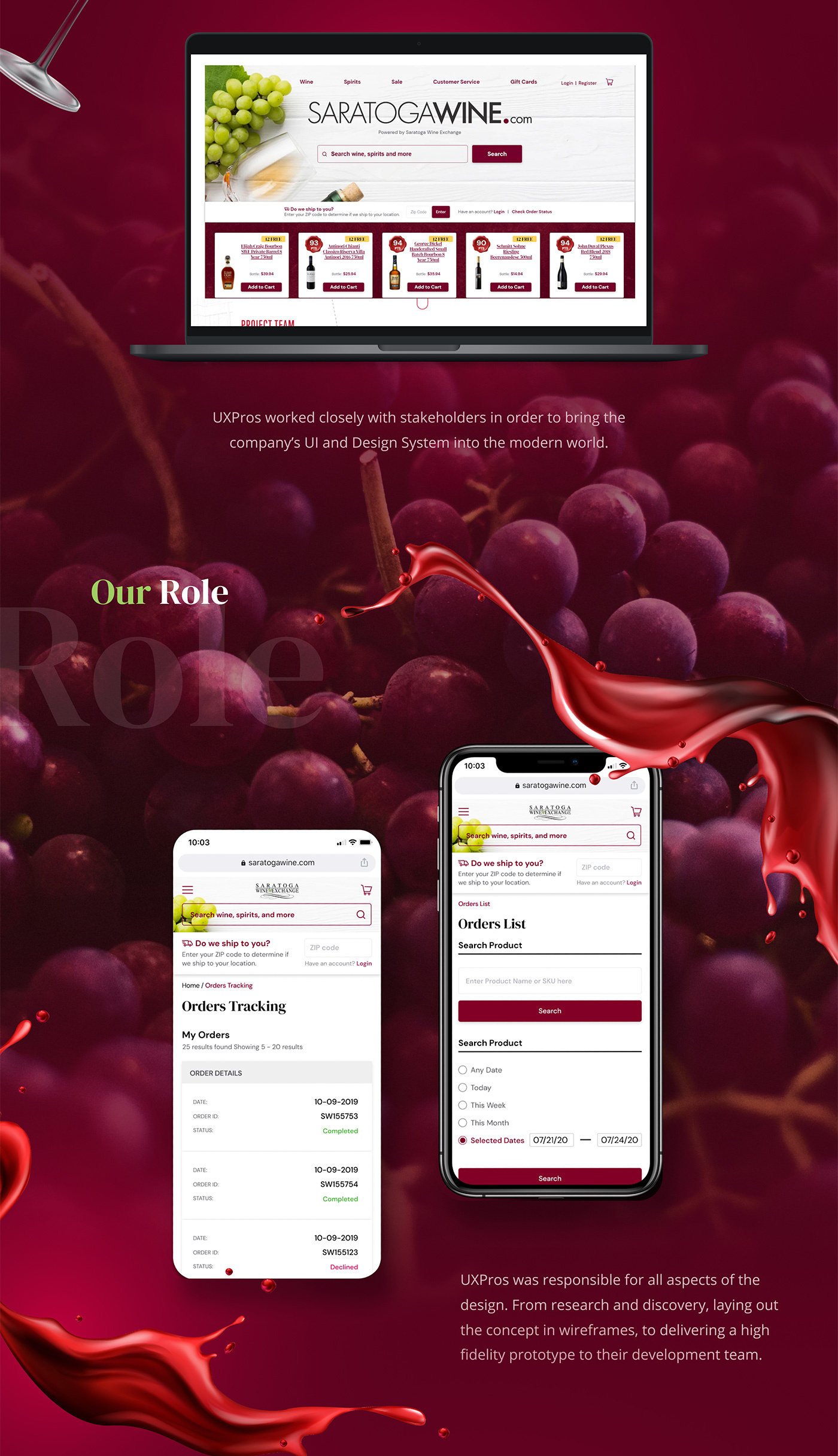 Saratoga Wine Exchange by UX Pros on Dribbble