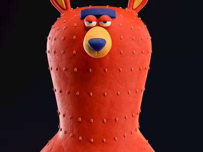 OSO 3d bear c4d character illustration octane oso render