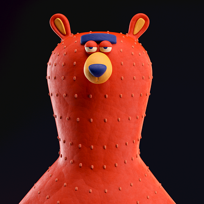 OSO 3d bear c4d character illustration octane oso render