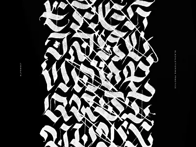 BLCK black blacklettering gothic lettering textura typo typography