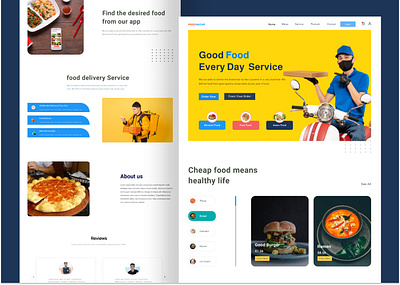 Food Delivery Landing page ecommerce homepage food delivery restaurant food delivery website foodie homepage restaurant snacks food delivery website stayhome typography ui ux ui ux ux web design ecommerce homepage website