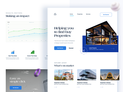 Int. Property Website Design 3d branding buy property design graphic design home house illustration landing landing page minimal online product design property typography web web design website website design