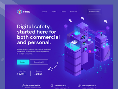 Web site design: landing page home page ui agency crypto cryptocurrency cyber home home page homepage illustration interface landing landing page landingpage product designer startup ui ux web web page website website design